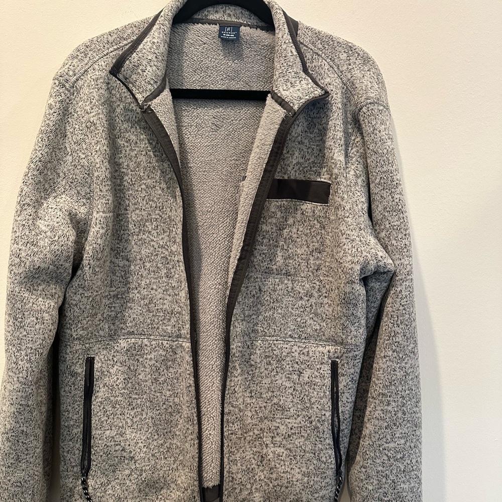 George Men's Zip Up Gray Sweater